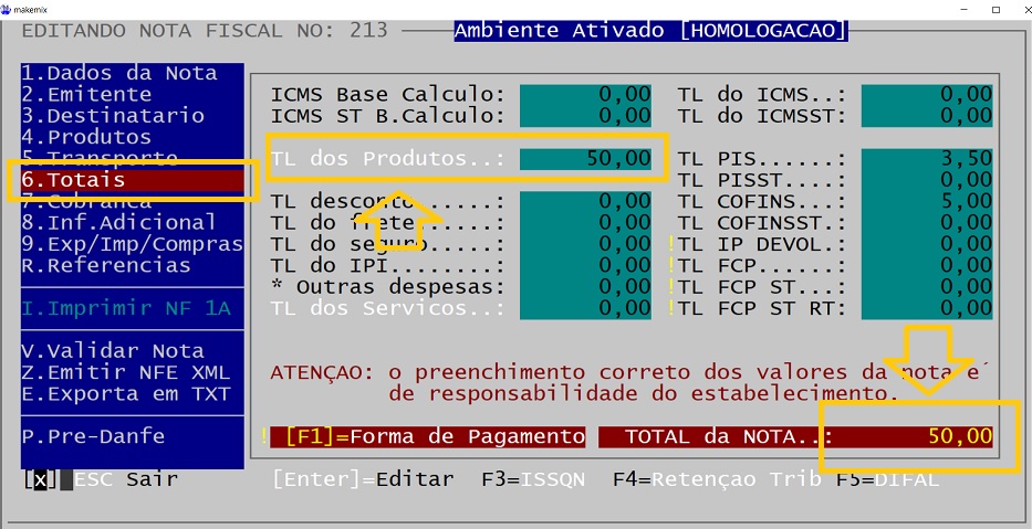 coloque as opções igual a imagem
